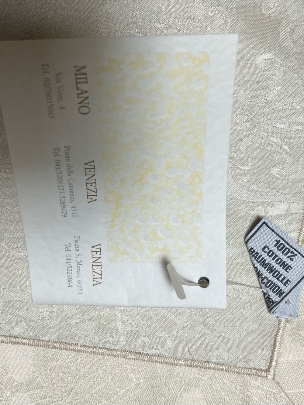 Jesurum Italian Cotton Cream Embroidered Napkins Damask (4) NEW Lace 14.5x18.5in - Picture 5 of 8